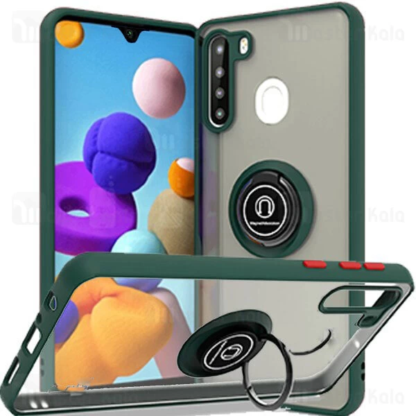 قاب مات هیبریدی انگشتی Xiaomi Redmi Note 8T Matte Hybrid Ring Case