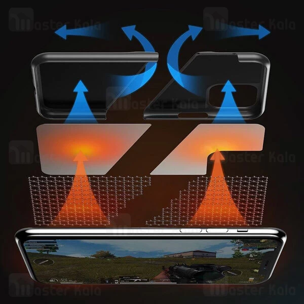 قاب بیسوس آیفون Apple iPhone 11 Pro Max Baseus Let's Go Cooling Game WIAPIPH65S-GMGY Case