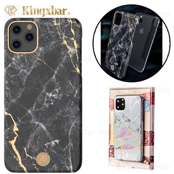 قاب طرح سنگ Apple iPhone 11 Pro Max Kingxbar Swarovski Marble Series Btarcraft
