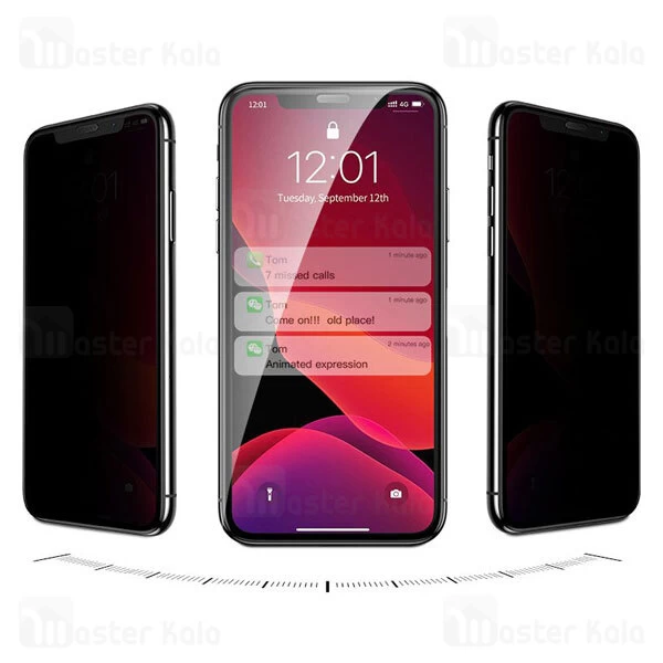 گلس بیسوس Apple iPhone 11 Pro Max / XS Max Baseus SGAPIPH65S-WC01 Privacy Full Screen Protector