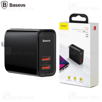 شارژر دیواری فست شارژ بیسوس Baseus Speed Dual QC3.0 Charger CCFS-D01 توان 5 آمپر با دوشاخه US