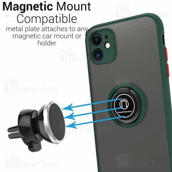 قاب محافظ Apple iPhone 11 Matte Hybrid Ring Case