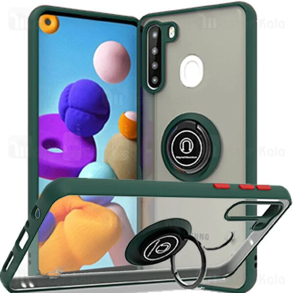 قاب محافظ Samsung Galaxy A21 Matte Hybrid Ring Case
