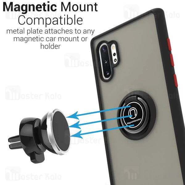 قاب محافظ Samsung Galaxy Note 10 Plus Matte Hybrid Ring Case