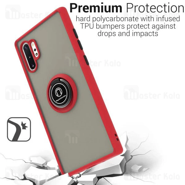 قاب محافظ Samsung Galaxy Note 10 Plus Matte Hybrid Ring Case