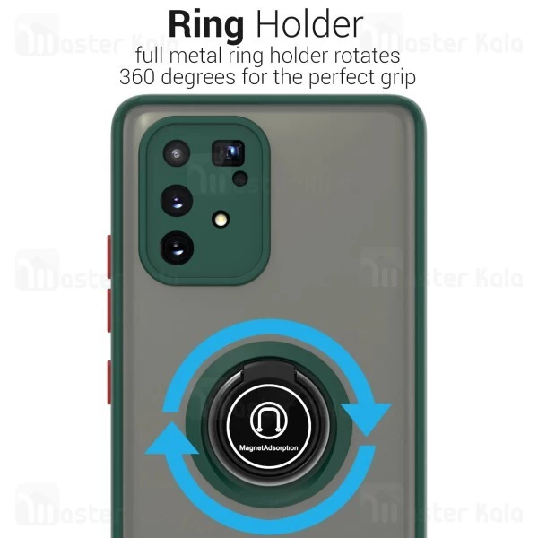 قاب محافظ Samsung Galaxy S10 Lite / A91 Matte Hybrid Ring Case