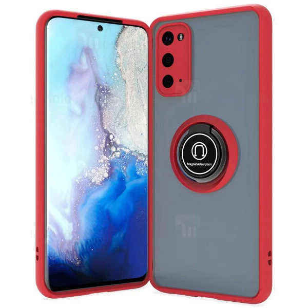 قاب محافظ Samsung Galaxy S20 Matte Hybrid Ring Case