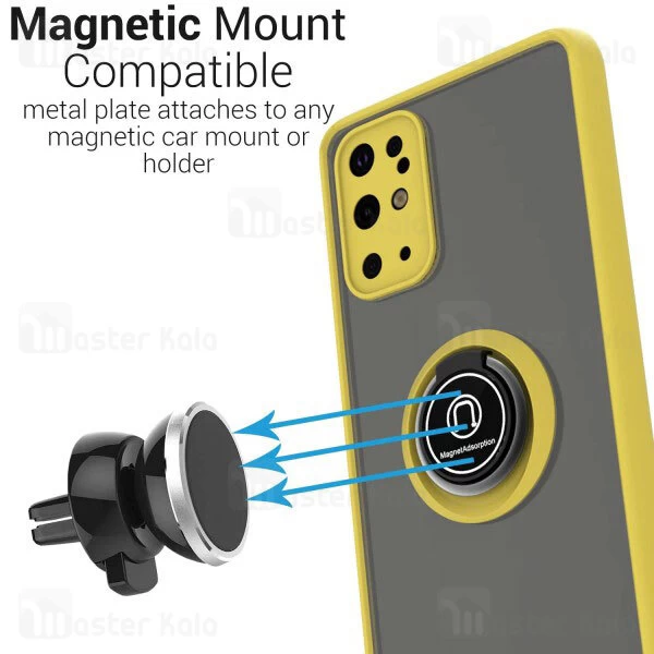 قاب محافظ Samsung Galaxy S20 Plus Matte Hybrid Ring Case