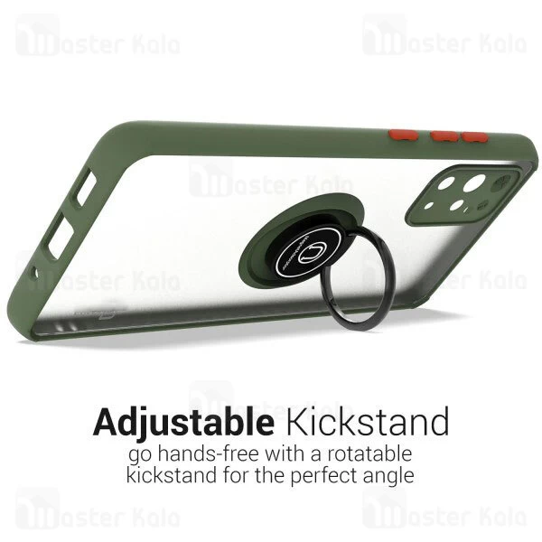 قاب محافظ Samsung Galaxy S20 Plus Matte Hybrid Ring Case