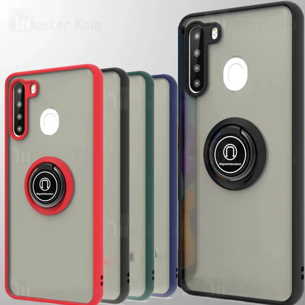 قاب مات هیبریدی انگشتی Xiaomi Redmi Note 8T Matte Hybrid Ring Case