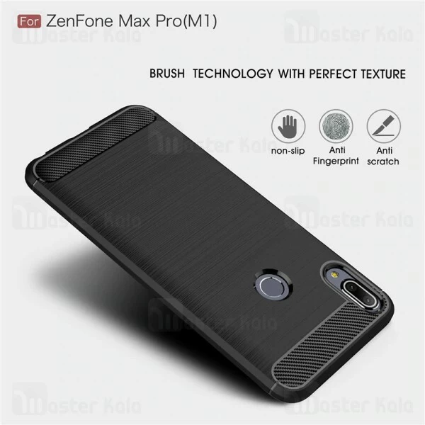 قاب محافظ ژله ای Asus Zenfone Max Pro M1 ZB601KL / ZB602KL Fiber Carbon Rugged Armor Case