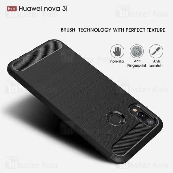 قاب محافظ ژله ای Huawei Nova 3i / P Smart Plus Fiber Carbon Rugged Armor Case