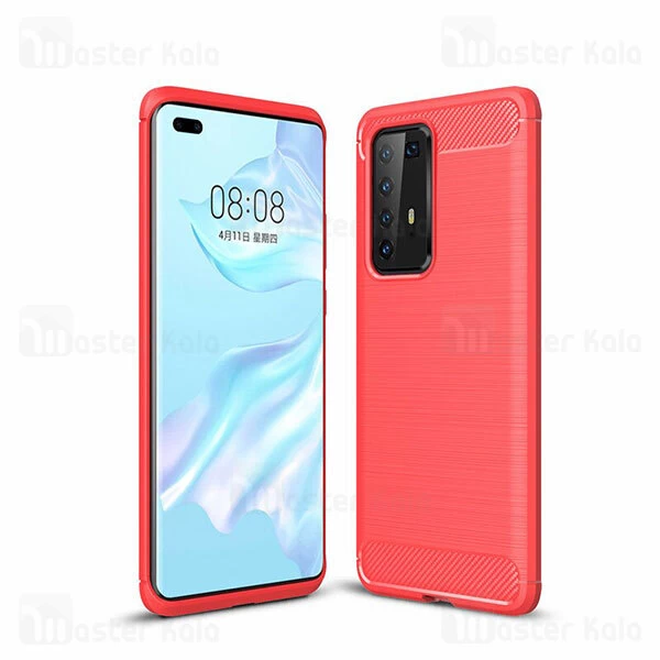 قاب محافظ ژله ای Huawei P40 Pro Fiber Carbon Rugged Armor Case