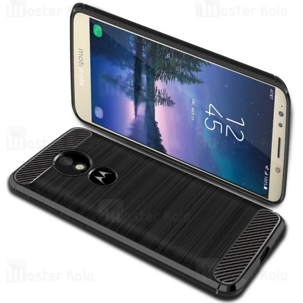 قاب محافظ ژله ای Motorola Moto E5 Plus Fiber Carbon Rugged Armor Case