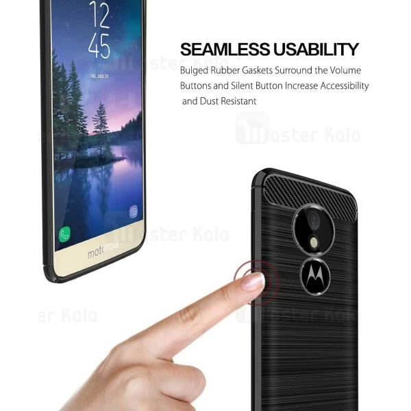 قاب محافظ ژله ای Motorola Moto E5 Plus Fiber Carbon Rugged Armor Case