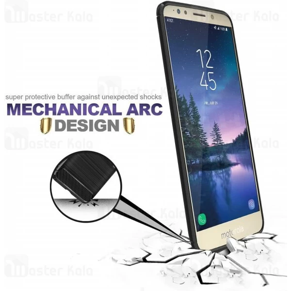 قاب محافظ ژله ای Motorola Moto E5 Plus Fiber Carbon Rugged Armor Case