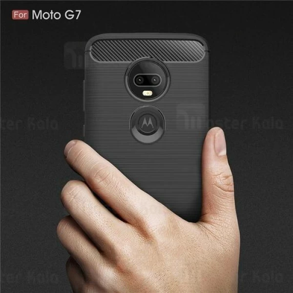 قاب محافظ ژله ای Motorola Moto G7 Fiber Carbon Rugged Armor Case
