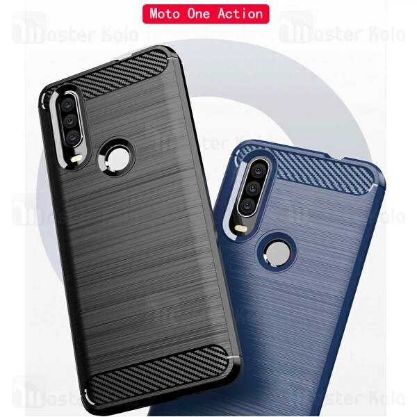 قاب محافظ ژله ای Motorola One Action Fiber Carbon Rugged Armor Case