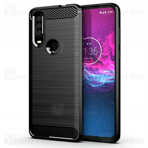 قاب محافظ ژله ای Motorola One Action Fiber Carbon Rugged Armor Case