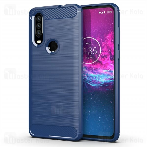 قاب محافظ ژله ای Motorola One Action Fiber Carbon Rugged Armor Case