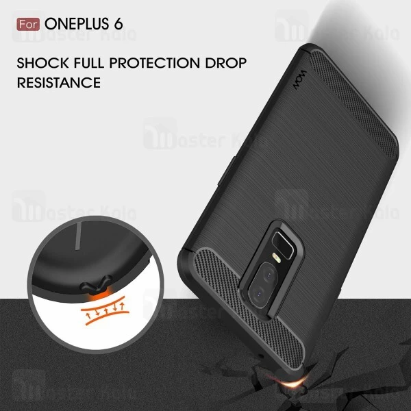 قاب محافظ ژله ای OnePlus 6 / A6000 Fiber Carbon Rugged Armor Case