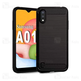 قاب محافظ ژله ای سامسونگ Samsung Galaxy A01 / A015 Rugged Armor Fiber Carbon