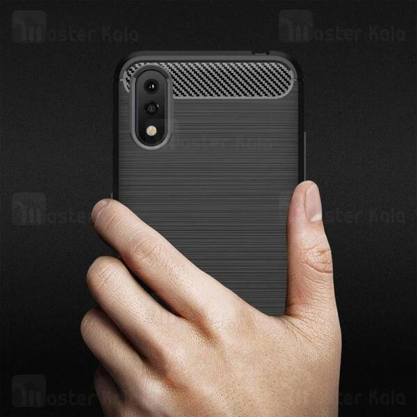 قاب محافظ ژله ای Samsung Galaxy A01 / A015 Fiber Carbon Rugged Armor Case