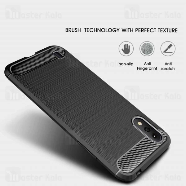 قاب محافظ ژله ای Samsung Galaxy A01 / A015 Fiber Carbon Rugged Armor Case