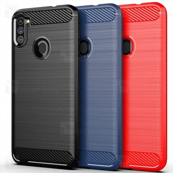 قاب محافظ ژله ای Samsung Galaxy A11 Fiber Carbon Rugged Armor Case