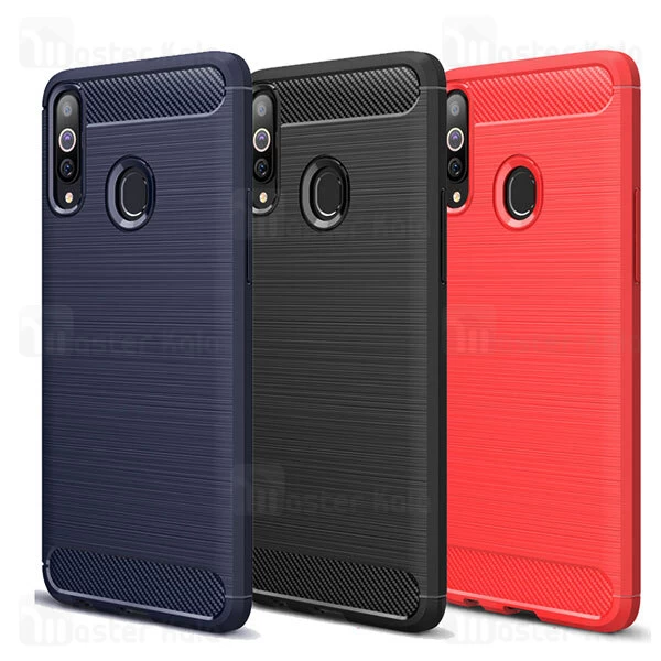 قاب محافظ ژله ای Samsung Galaxy A20s Fiber Carbon Rugged Armor Case