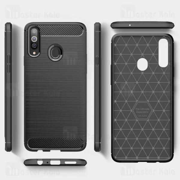 قاب محافظ ژله ای Samsung Galaxy A20s Fiber Carbon Rugged Armor Case