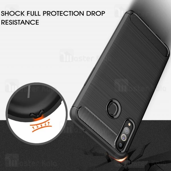 قاب محافظ ژله ای Samsung Galaxy A20s Fiber Carbon Rugged Armor Case