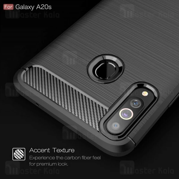 قاب محافظ ژله ای Samsung Galaxy A20s Fiber Carbon Rugged Armor Case