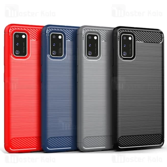 قاب محافظ ژله ای سامسونگ Samsung Galaxy A41 Rugged Armor Fiber Carbon