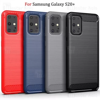 قاب محافظ ژله ای سامسونگ Samsung Galaxy S20 Plus Rugged Armor Fiber Carbon