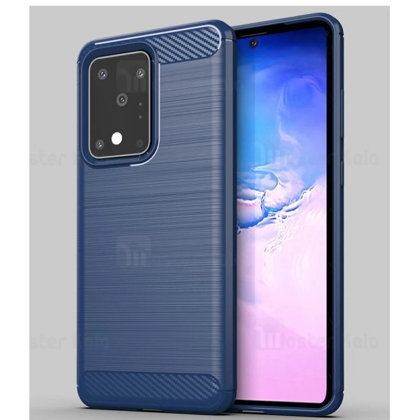 قاب محافظ ژله ای Samsung Galaxy S20 Ultra Fiber Carbon Rugged Armor Case