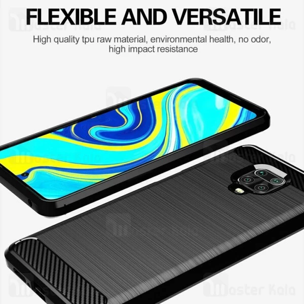 قاب محافظ ژله ای Xiaomi Redmi Note 9s / Note 9 Pro / Note 9 Pro Max Fiber Carbon Rugged Armor Case