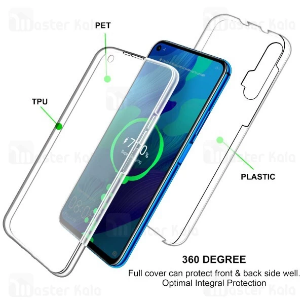 قاب شفاف Huawei Nova 5T / Honor 20 360 Soft Clear Case