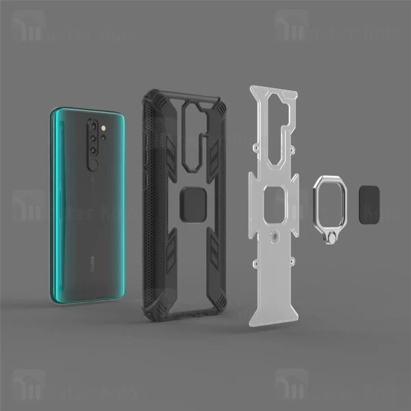 قاب Xiaomi Redmi Note 8 Pro Lenuo Armor Ring Holder Case
