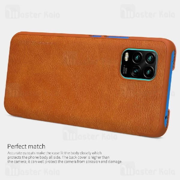 کیف چرمی نیلکین شیائومی Xiaomi Mi 10 Lite Nillkin Qin Leather Case