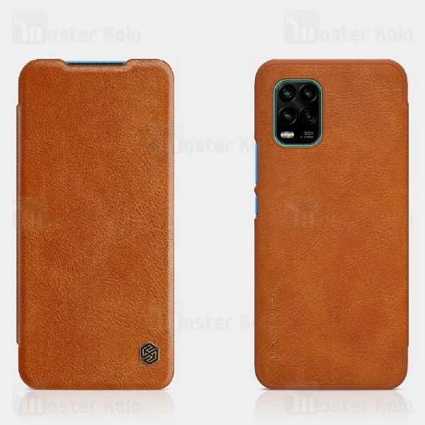 کیف چرمی نیلکین شیائومی Xiaomi Mi 10 Lite Nillkin Qin Leather Case