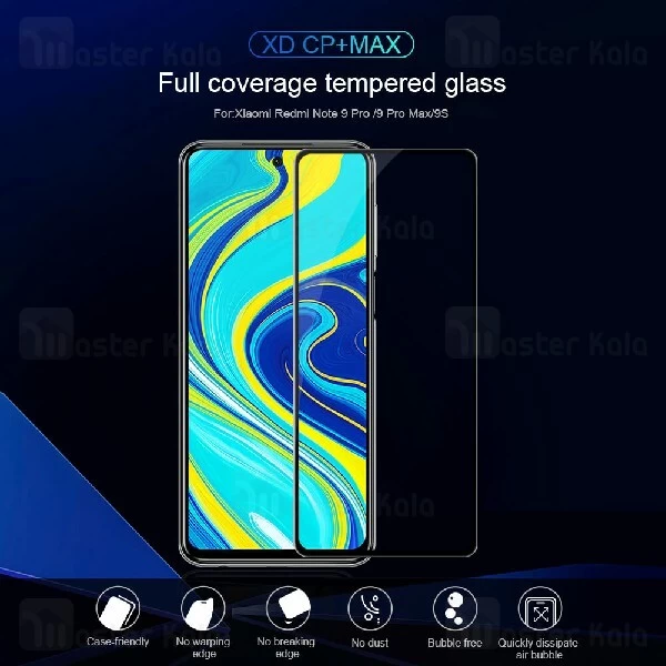 محافظ صفحه شیشه ای تمام صفحه تمام چسب نیلکین Xiaomi Redmi Note 9s / Note 9 Pro / Note 9 Pro Max XD CP+ Max