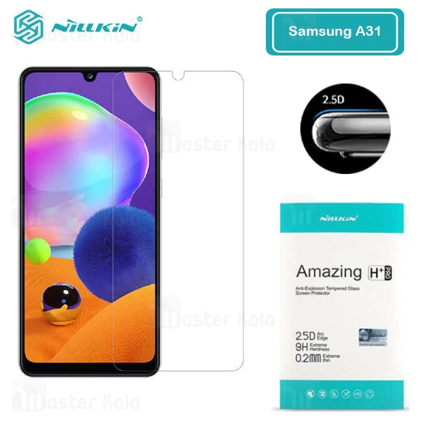 محافظ صفحه شیشه ای نیلکین سامسونگ Samsung Galaxy A31 Nillkin H+ Pro + محافظ لنز