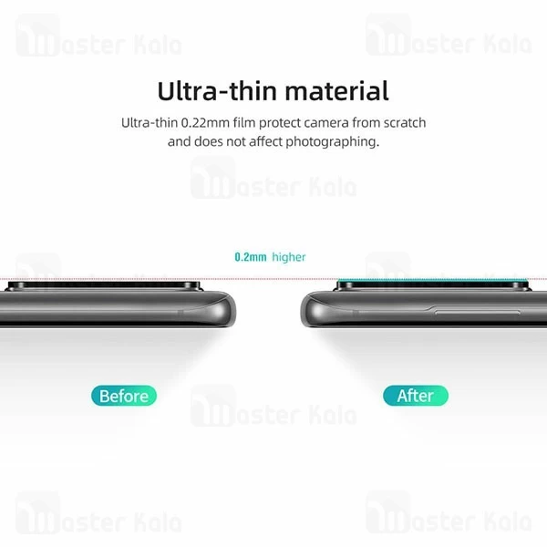 پک دوتایی محافظ لنز دوربین نیلکین Samsung Galaxy S20 Ultra InvisiFilm Camera Protector