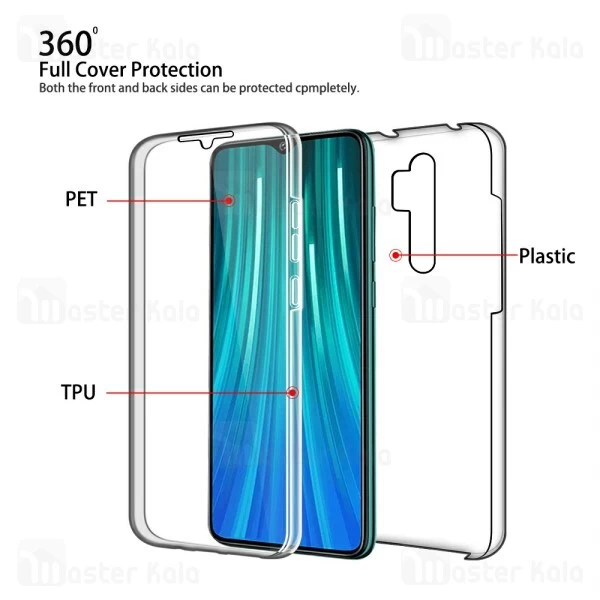 قاب شفاف 360 درجه شیائومی Xiaomi Redmi Note 8 Pro 360 Soft Clear Case