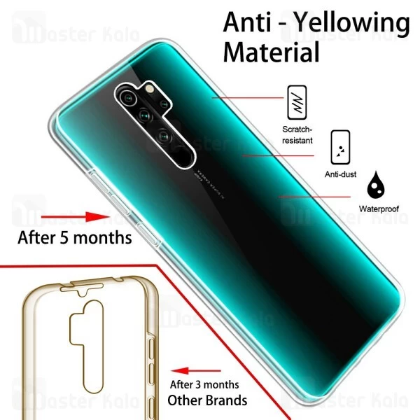 قاب شفاف 360 درجه شیائومی Xiaomi Redmi Note 8 Pro 360 Soft Clear Case