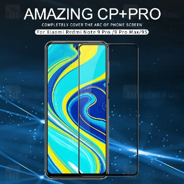 محافظ صفحه شیشه ای تمام صفحه تمام چسب شیائومی Xiaomi Redmi Note 9S / Note 9 Pro / Note 9 Pro Max Nillkin CP+ Pro
