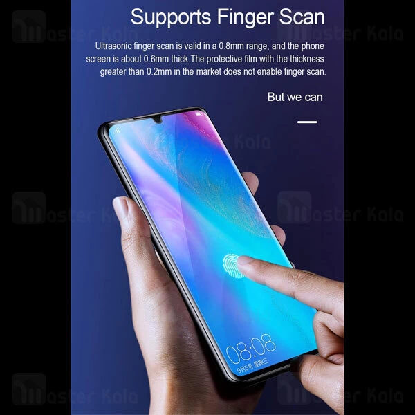 پک 2 تایی محافظ صفحه نانو تمام صفحه تمام چسب Huawei P30 Pro Baseus SGHWP30P-KR01