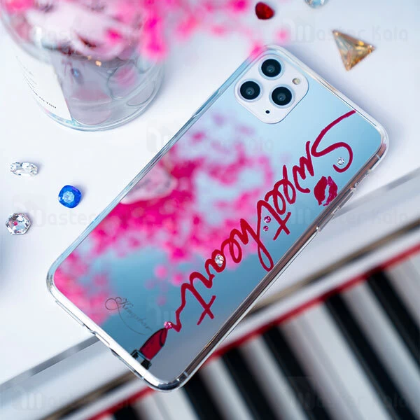 قاب محافظ ژله ای Kingxbar Swarovski iPhone 11 Pro Max LipStick Series Case