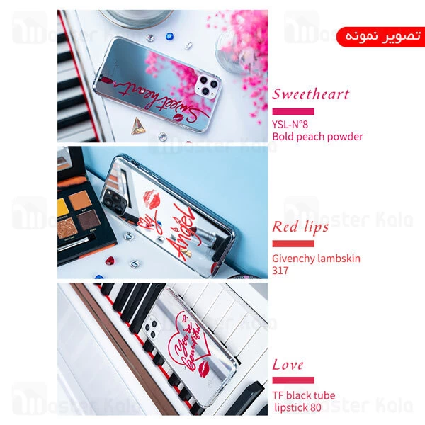 قاب آینه ای Apple iphone 11 Pro Kingxbar Swarovski Heart Series